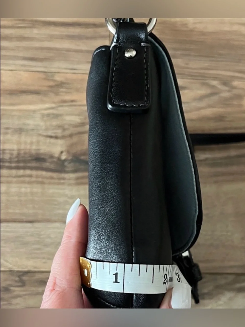 Coach Black Leather Crossbody Bag with Silver SoHo BIG Buckle Y2K